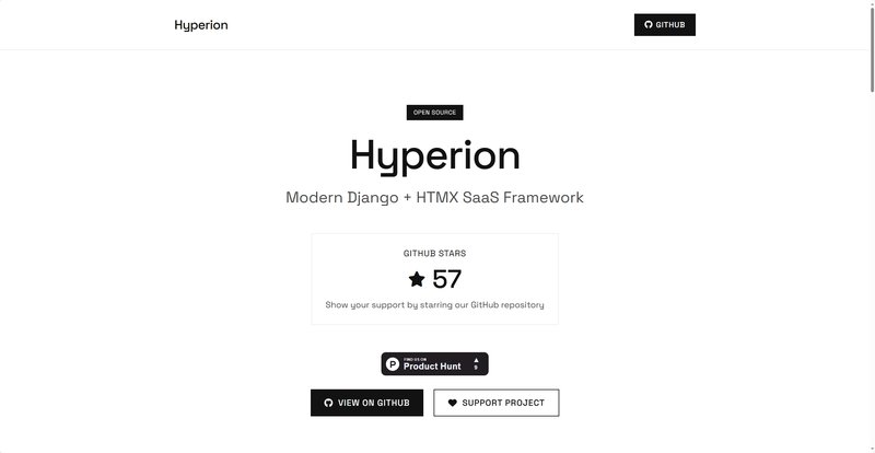 Hyperion – Django SaaS Boilerplate